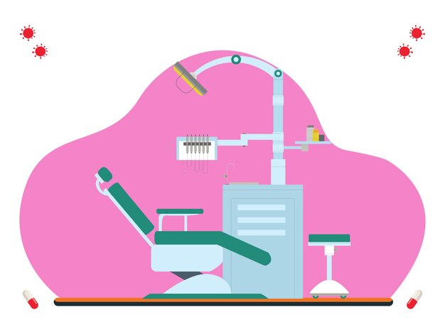dental chair concept illustration stylish and beautiful