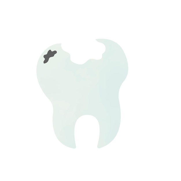 Dental character White caries sticker