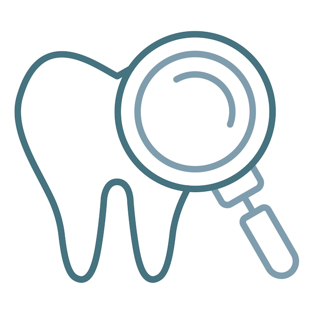 Vettore illustrazione di un controllo dentale piatto