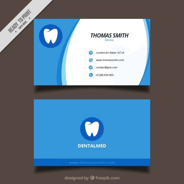 Dental clinic business card