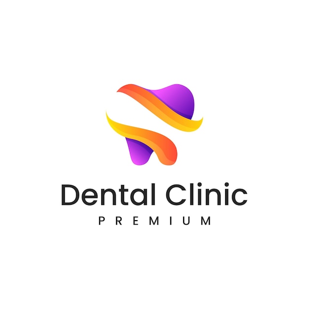 Vector dental clinic colorful logo vector