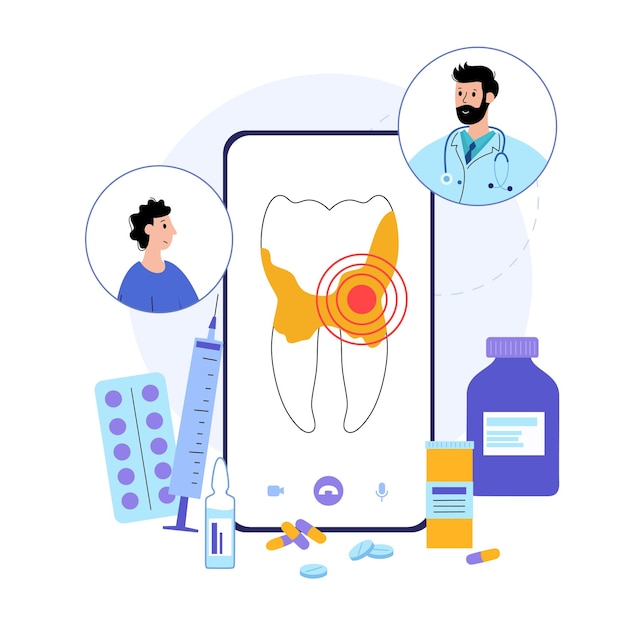 Vector dental clinic concept