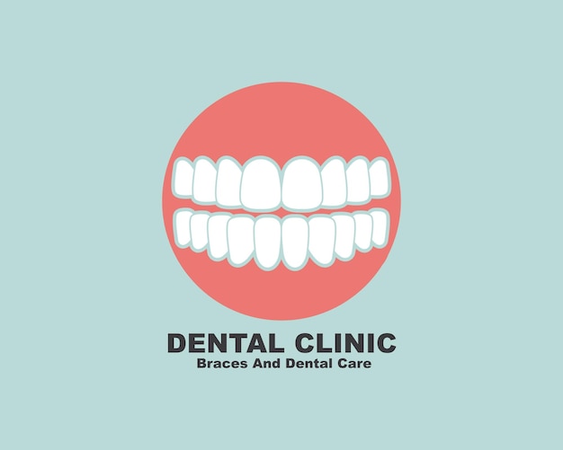 Dental clinic icon logo vector illustration design