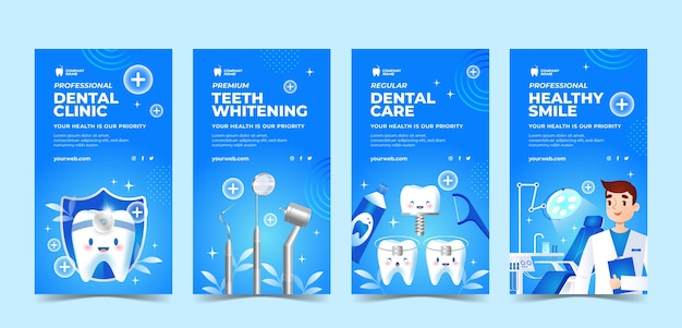 dental clinic instagram stories template design