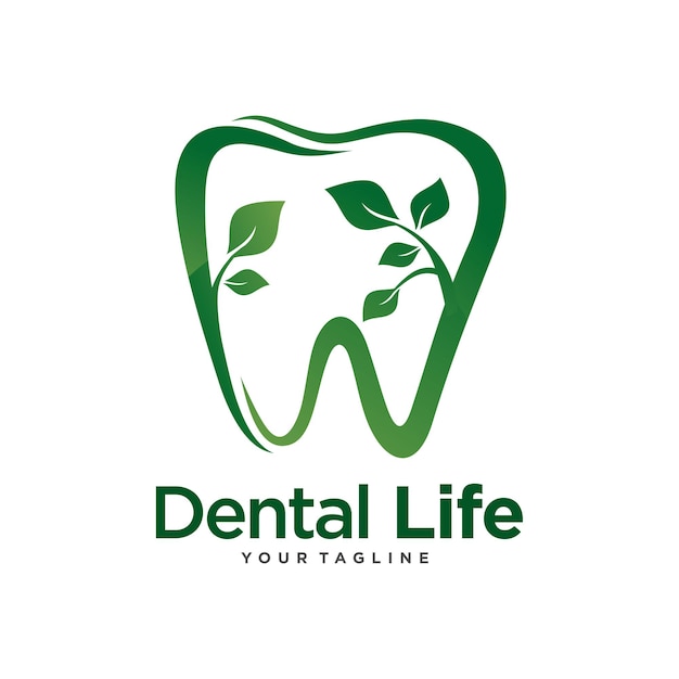 Vector dental clinic logo design template