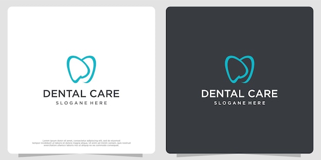 Dental clinic logo design vector template