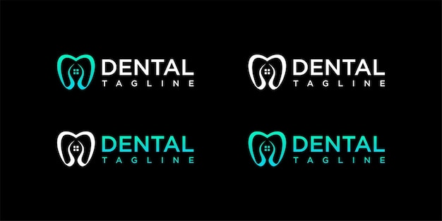 Vettore modello vettoriale di progettazione del logo della clinica dentale