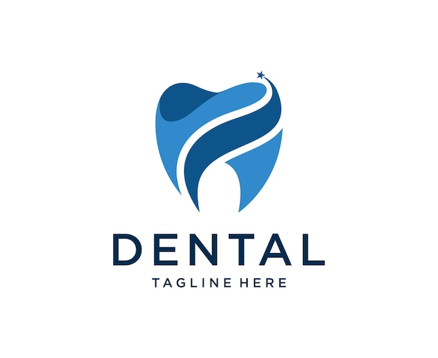 Vector dental clinic logo teeth tooth abstract design vector template