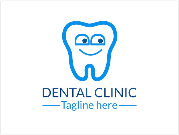 Dental clinic logo Vector minimalistic