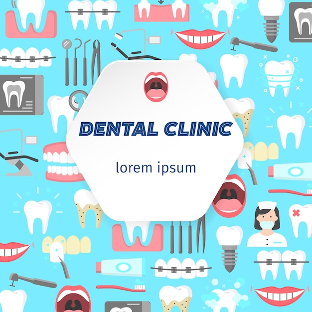 Vector dental clinic poster