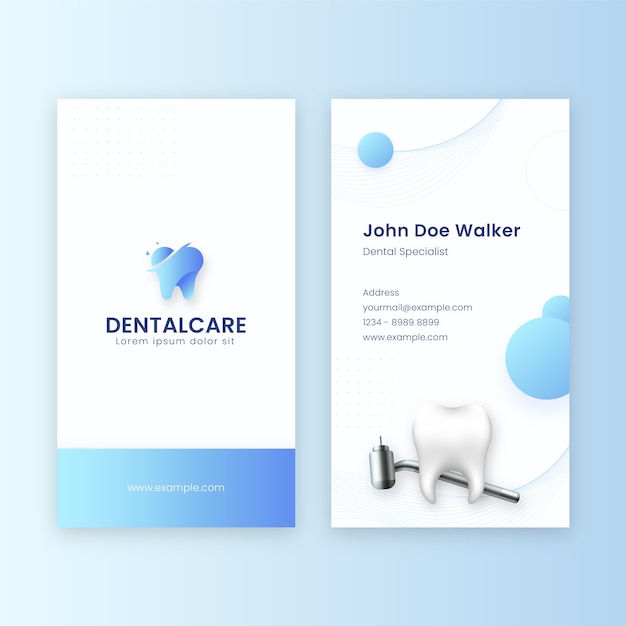 Vector dental clinic template design