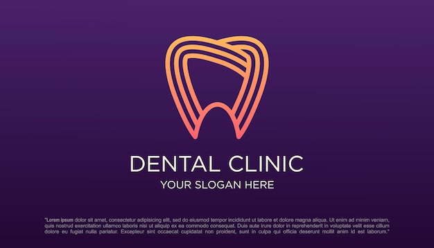 Dental clinic tooth logo design vector illustration