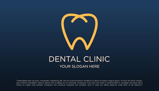 Dental clinic tooth logo design vector illustration