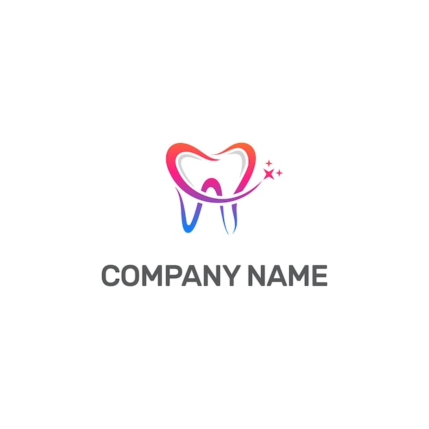Стоматологический красочный шаблон логотипа