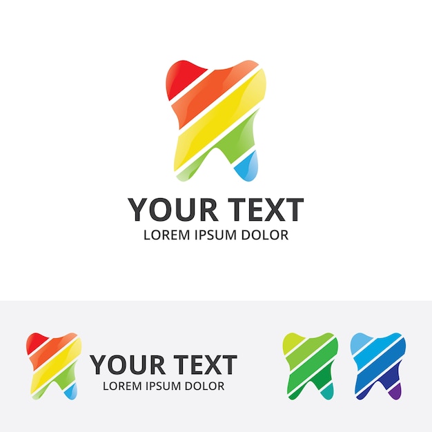 Dental colors logo template