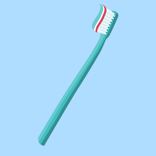 Dental concept toothbrush with toothpaste isolated care health design hygiene healthy vector