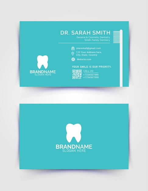 Dental and dentist doctor business card design template Dental Dentist dentistry Dental doctor