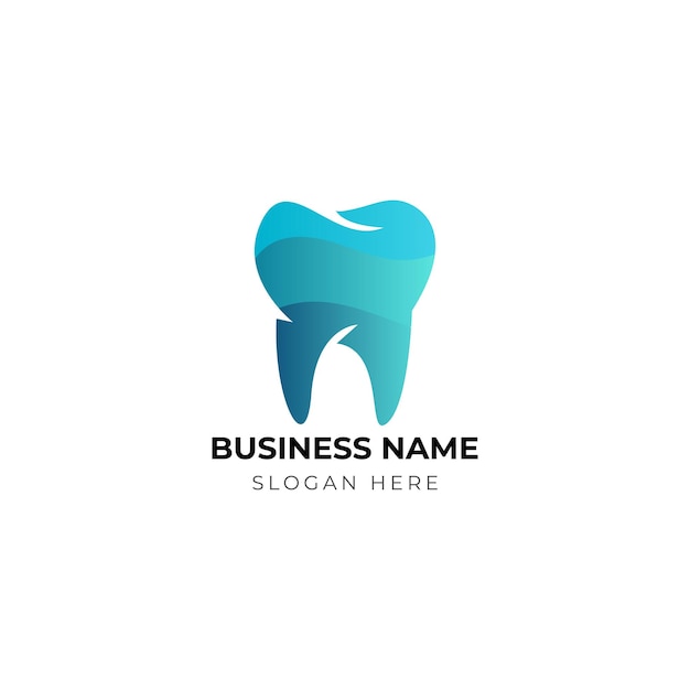 Vector dental dentist logo design template