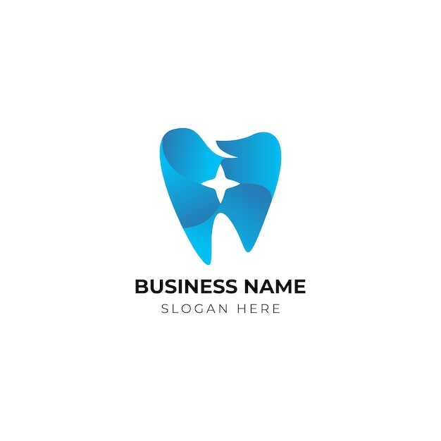 Vector dental dentist logo design template