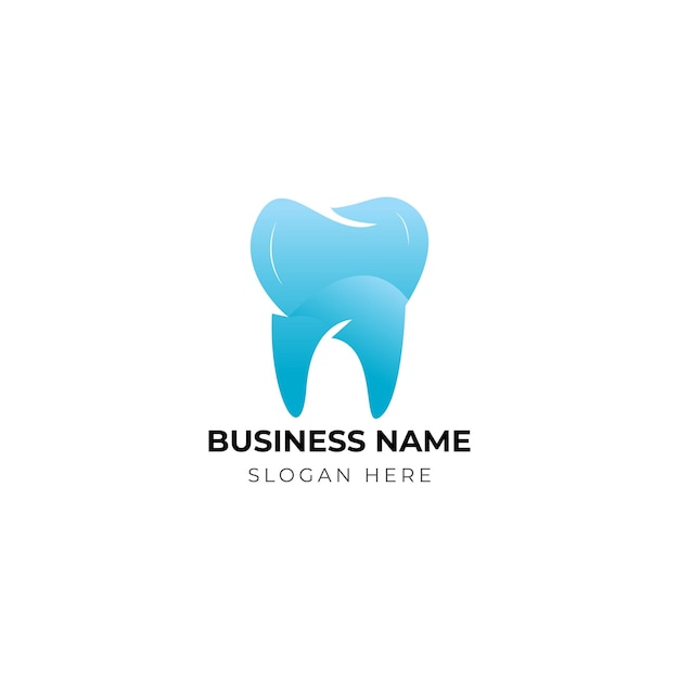 Vettore modello di progettazione del logo del dentista dentista