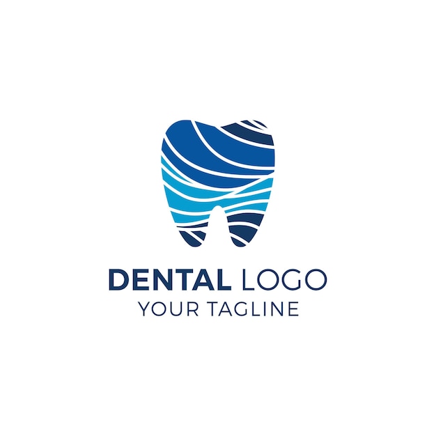 Dental dentist logo design template