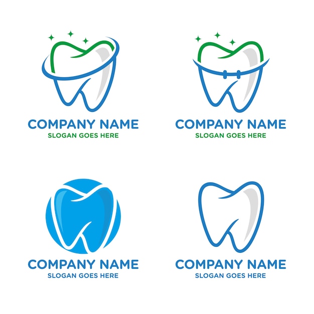 Vector dental, dentistry logo template