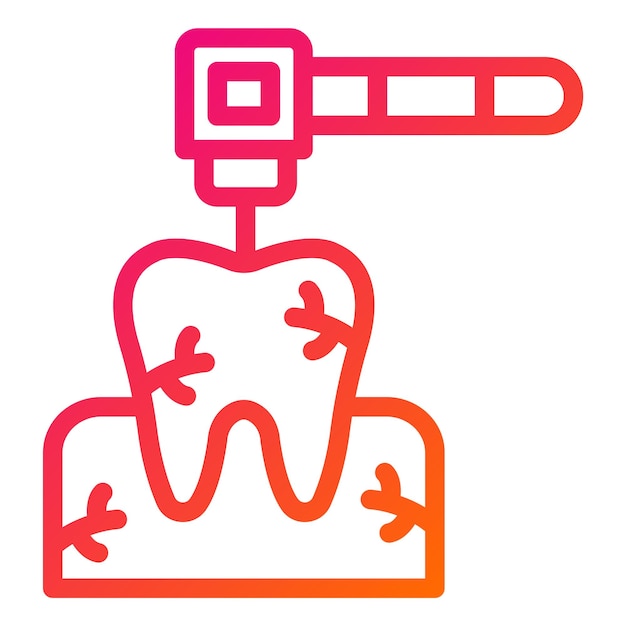 Vector dental drill vector icon design illustration