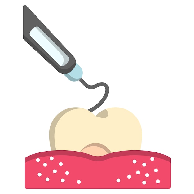 Dental examination with probe concept teeth explorer vector icon design dentistry symbol health care