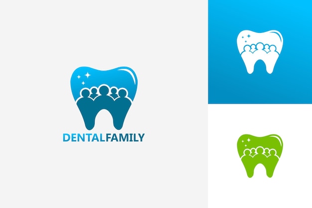 Dental Family Group Logo Template Design Vector, Emblem, Design Concept, Creative Symbol, Icon