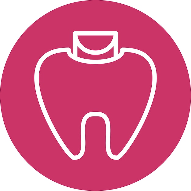 Vettore stile dell'icona di riempimento dentale