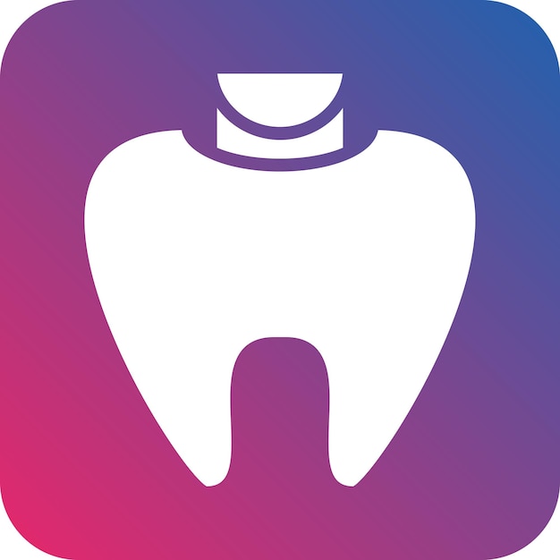 Vector dental filling icon style