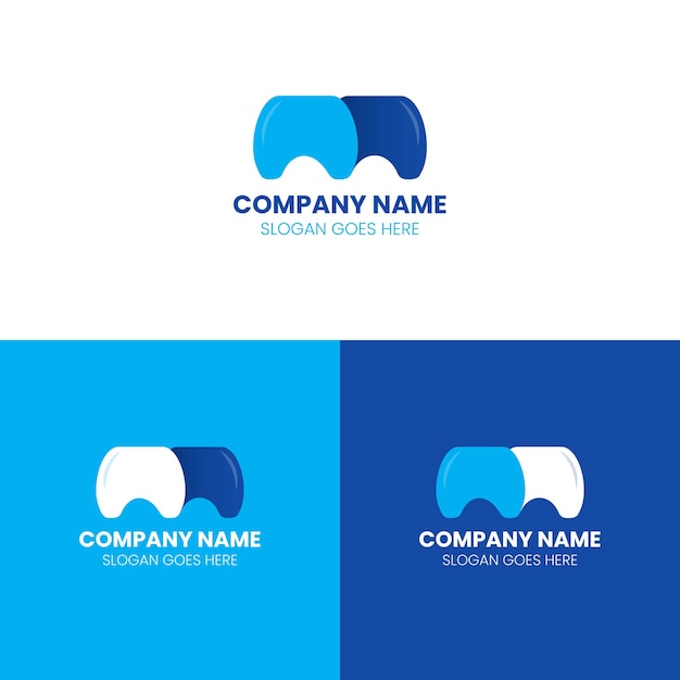 Design del logo dell'icona piatta dentale