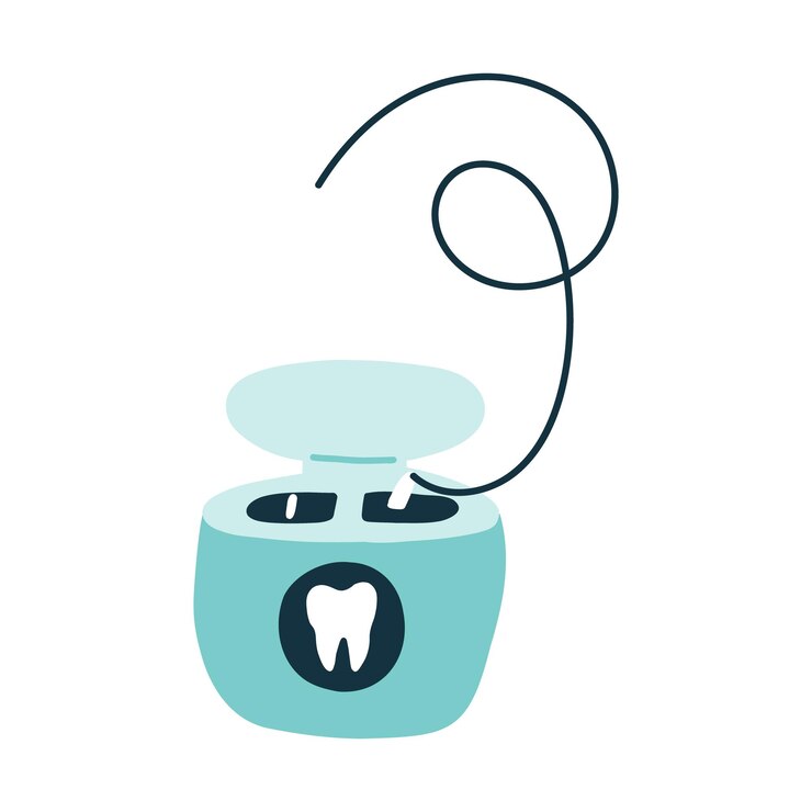 Vector dental floss case