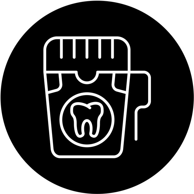 Vettore dental floss icon style