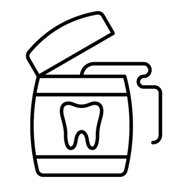 Vector dental floss icon