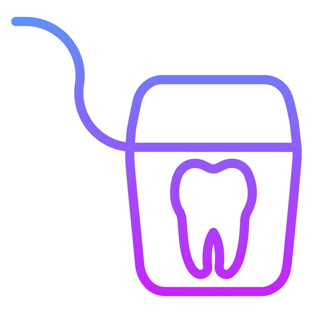 Vector dental floss vector icon illustration of dental care iconset