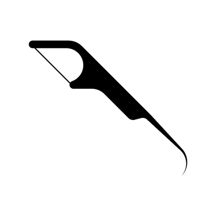Vector dental flossing tool icon