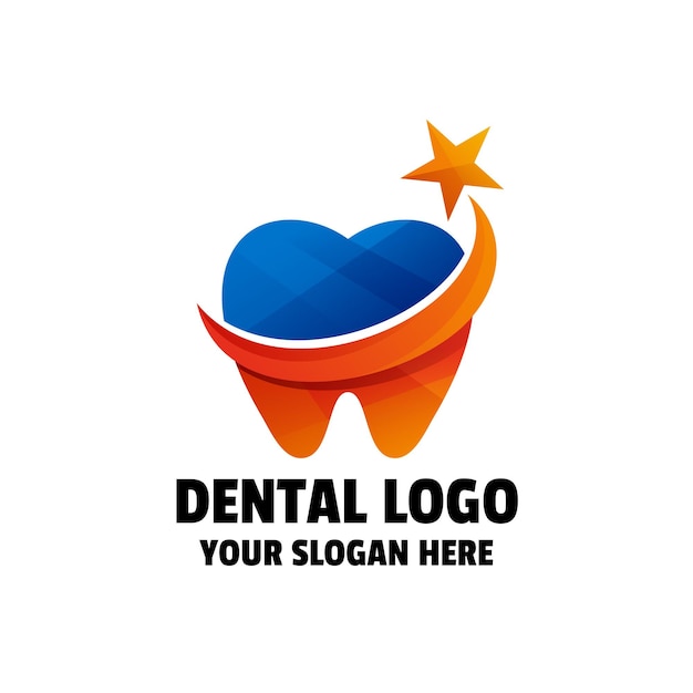 Dental Gradient Colorful Logo Template