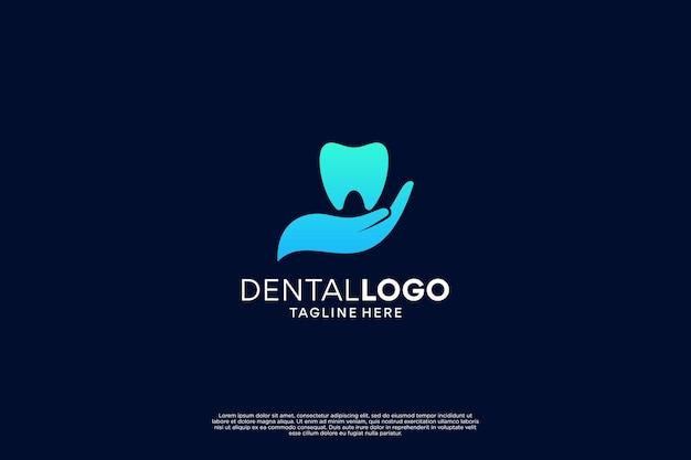 Design del logo per la salute dentale icona del logo per la cura dei denti