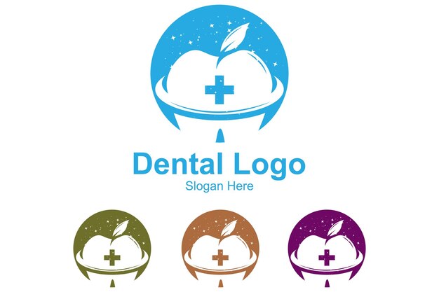 Dental Health Logo Vector Keeping And Caring For Teeth Design For Screen Printing CompanyStickersBackground