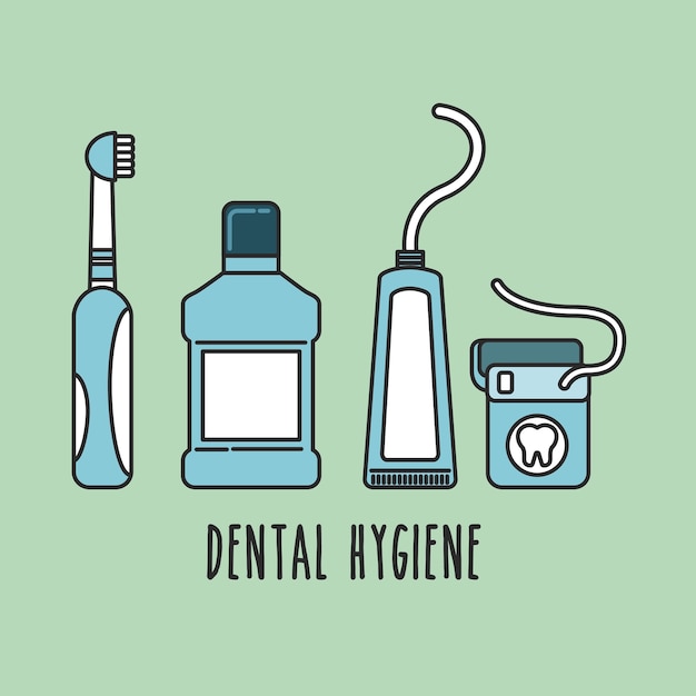 Vector dental hygiene design