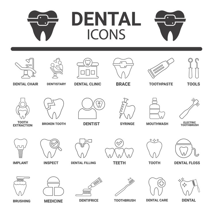 Dental Icons Set