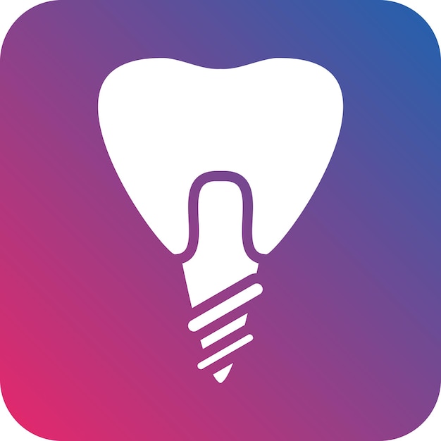 Vector dental implant icon style