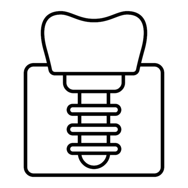 Vettore dental implant icon