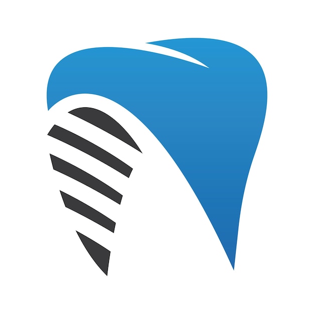 Вектор Концепция векторного дизайна логотипа зубного имплантата шаблон логотипа dental clinic care