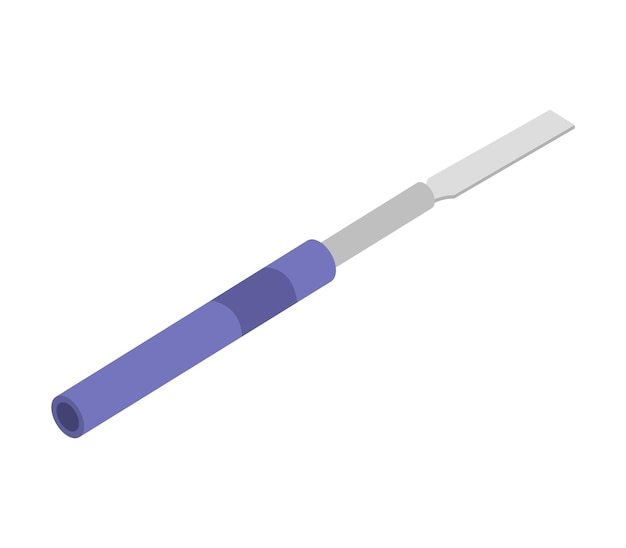 Dental instrument spatula isometric