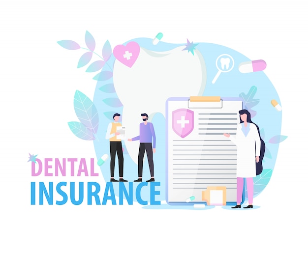 Dental insurance paper document woman dentist patient