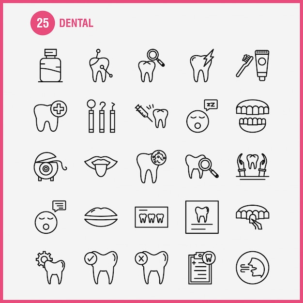 Dental line icon