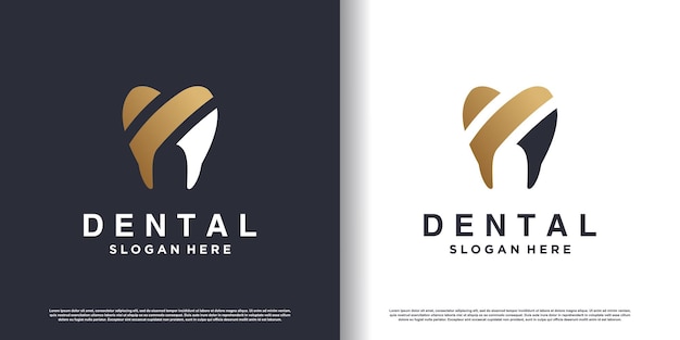 Dental logo concept with unique and creative style premium vector part 3