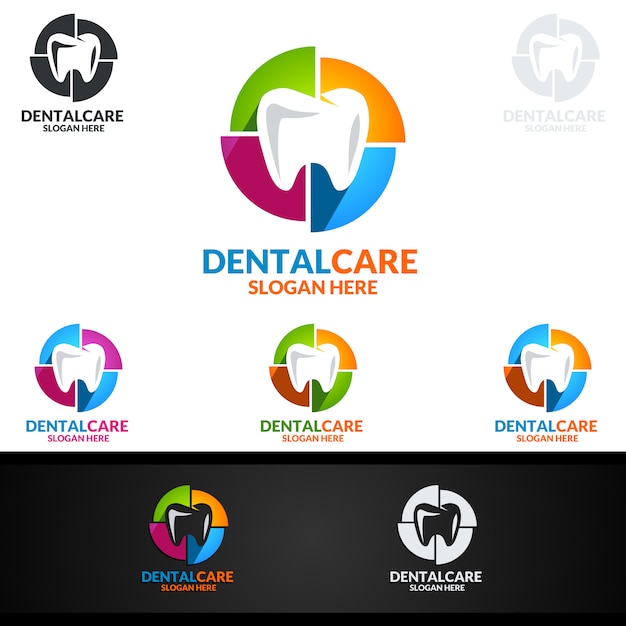 Logo dentario, dentista stomatology logo